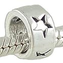 Open Stars Sterling Silver Spacer Bead for European Charm Bracelet