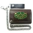 Mens Bioworld Legend Of Zelda Triforce Metal Badge Tri-fold Chain Wallet