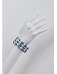 Womens Freshwater Pearls and Howlite Bracelet
