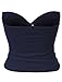 LE3NO Womens Stretchy Strapless Twisted Bustier Crop Top