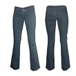 8&9 "MIRO" Low Rise Indogo Denim Jeans by Eight & Nine Designs Moderate Flare No Loop SALE!