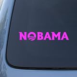 NOBAMA - BARACK OBAMA - Vinyl Car Decal Sticker #1671 | Vinyl Color: Pink