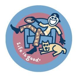 LIFE IS GOOD FOOTBALL LOUNGE STICKER - O/S - LAKE