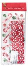 70 Christmas Cello Loot Party Favor Bags with Twist Ties & Tags, 35 / Pack - Set of 2 Packs - Randomly Assorted - 70 bags total