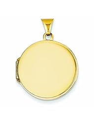 Genuine 14K Yellow Gold 20mm Round Plain Flat Locket 1 Grams Of Gold 100% Satisfaction Guaranteed.