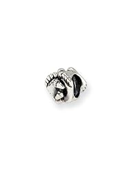 Big and Little Feet Charm in Silver for 3mm Charm Bracelets