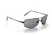 Zoom Classics Sunglasses Rectangular Shape Pilot Style with Double Brow, Shiny Dark Gunmetal Frames/Smoke Lenses. Medium