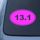 13.1 10K RUNNING EURO OVAL - Vinyl Car Decal Sticker #1764 | Vinyl Color: Pink