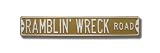 GEORGIA TECH YELLOWJACKETS RAMBLIN' WRECK ROAD AUTHENTIC METAL STREET SIGN (6 X 36)
