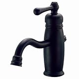Danze D221016BS Opulence Centerset Single-Handle Faucet with Lever Handle, Black Satin