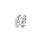14K White Gold 2 7/8 ct. Diamond In & Out Hoop Earrings