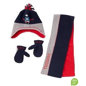 Thomas 3 Piece Fleece scarf, hat & gloves Set for 1 - 3 years old boy
