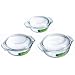 Pyrex 3-Piece Round Casserole Set, 0.75 L, 1.25 L, 2.0 L Casseroles