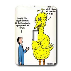 Rich Diesslins Funny Religious Light Cartoons - Big Bird Reject for Adult Christian Education - Light Switch Covers - single toggle switch