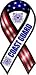 2-in-1 Red, White, and Blue Coast Guard 8 Ribbon Car Magnet