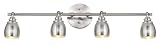 Elm Park Collection Brushed Steel Four Light Fixture