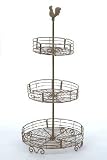 Jolipa - Coupe A Fruits 3 Niveaux Coq Ff Beige - 31X70 Cm