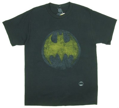  Batman Distressed Logo Symbol Circle T-shirt
