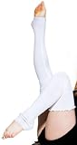 Thigh Hi Leg Warmers by KD dance, Stretch Knit Ribbed with Ruffle Top, Soft, Comfy & High Quality - Made In New York