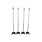 SET OF FOUR Universal Speaker Stands For Surround Sound BLACK