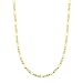 Read Men's 14k Yellow or White Gold Figaro Chain Necklace Details Men's 14k Yellow or White Gold Figaro Chain Necklace