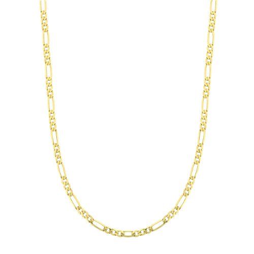 Men's 14k Yellow or White Gold Figaro Chain Necklace
