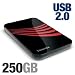 Toshiba 250 GB USB 2.0 Portable External Hard Drive HDDR250E03X