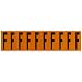 Brady 6570-F,  Outdoor Numbers & Letters , 2 1/4" Height x 7/8" Width, Black on Orange, Legend "F"  (1 per Order)