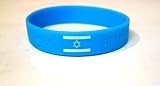 "Israel Is Strong" Rubber silicon Wristband Bracelet - In Hebrew