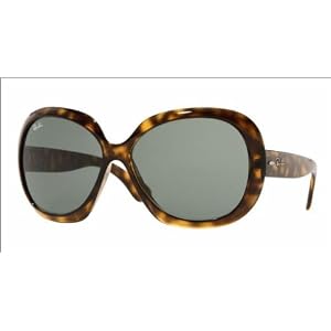 RAY BAN RB 4098 RB4098 JACKIE OHH II 710 71 LIGHT HAVANA PLASTIC GREEN LENS SUNGLASSES SHADES