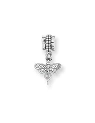 Dragonfly Dangle Charm in Silver for 3mm Charm Bracelets
