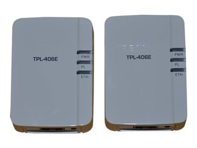 Trendnet TPL-406E2K Kit de 2 mini CPL 500 Mbps Ethernet Blanc