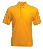 Fruit of the Loom 65/35 Pique Polo Shirt, Sunflower, S
