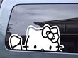 Hello Kitty Waving Car Window Vinyl Sticker Decal -SHKW04079-