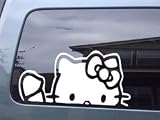 Hello Kitty Waving Car Window Vinyl Sticker Decal -SHKW04079-
