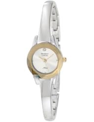 Armitron Womens 75/2433SVTT [Amazon Exclusive] Diamond Accented Dial Gold-Tone Bangle Dress Watch