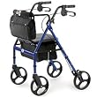 Hugo Elite Rolling Walker with Seat, Backrest and Saddle Bag