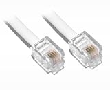 ADSL Cable 5m RJ11 to RJ11 - White - High Quality Modem Lead for Broadband Connections - 5 Metres - White