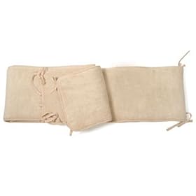 Baby Boum Cotton-Rich Long, Thick Padded Playpen & Cot Bumper (Sesame Beige,28 x 340cm)