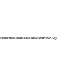 CleverEves 14Kt White Gold Figaro 4.8mm Bracelet