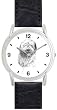 OLD ENGLISH DOG (MS) - WATCHBUDDY&reg; DELUXE SILVER TONE WATCH - Black Strap - Small Size (Children's: Boy's & Girl's Size)