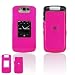 Solid Hot Pink Snap-On Cover Hard Case Protector for RIM Blackberry 8220 Pearl Flip