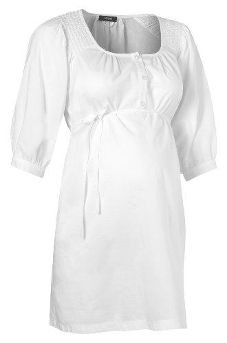 Noppies Damen Umstandsmode Bluse 20211, Gr. 34 (XS), Wei&szlig; (01 white) Preisvergleich
