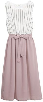 Mayuki Women's Vertical Striped Sleeveless Maxi Skirt-Black S Cocoa [Japanese/Korean Fashion]