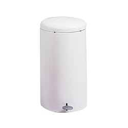 Safco(R) Step-On Receptacle, 7 Gallons, White