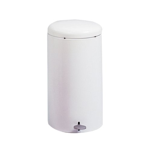 Safco(R) Step-On Receptacle, 7 Gallons, White