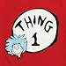 Bumkins Unisex Baby Dr. Seuss Thing 1 Short Sleeve Tee, Red, 18 Months