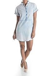 Shift Short Sleeves Cotton  Dress