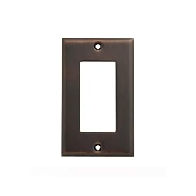 Baldwin 4754.112.CD Classic Square Beveled Edge Single GFCI Switch Plate, Venetian Bronze by Baldwin