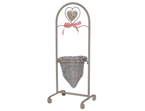 Siena Garden 507314 Blumenst&auml;nder Metall mit Weidenkorb 70cm